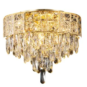 Vencha Finley Gold Cascading Crystal Ceiling Light Small by Vencha, a Lighting for sale on Style Sourcebook