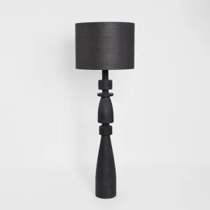 Magnus Wood Floor Lamp Black Base with Black Shade by Florabelle Living, a Lighting for sale on Style Sourcebook