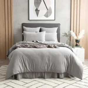 Renee Taylor Comfort T?s Organic Cotton Melange Jersey Charcoal Quilt Cover Set by null, a Quilt Covers for sale on Style Sourcebook