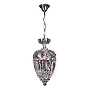 Traditional Style Mozart Crystal Basket Chandelier 1 Light by Lighting Inspirations, a Lighting for sale on Style Sourcebook