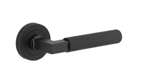 Brunswick Lever - Round Rose - Matt Black by Iver, a Door Hardware for sale on Style Sourcebook