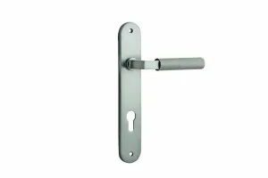 Brunswick Lever - Oval - Satin Nickel - Entrance by Iver, a Door Hardware for sale on Style Sourcebook