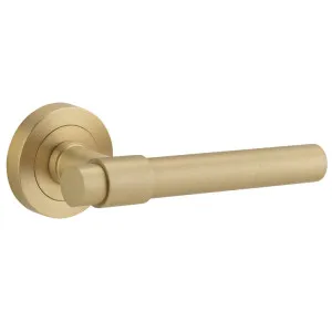 Helsinki Lever - Round Rose - Brushed Brass by Iver, a Door Hardware for sale on Style Sourcebook
