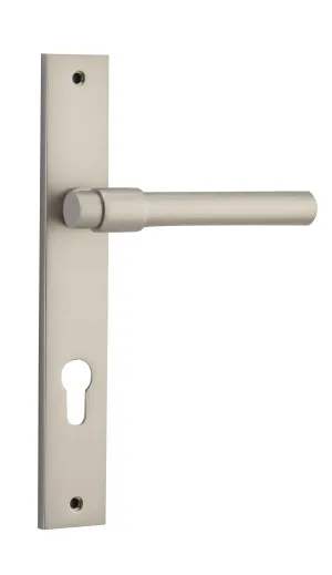 Helsinki Lever - Rectangular - Satin Nickel - Entrance by Iver, a Door Hardware for sale on Style Sourcebook
