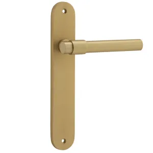 Helsinki Lever - Oval - Brushed Brass by Iver, a Door Hardware for sale on Style Sourcebook