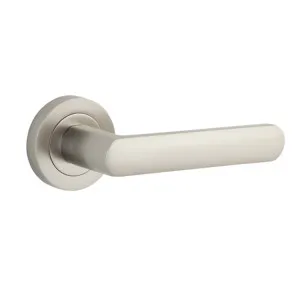 Osaka Lever - Round Rose - Satin Nickel by Iver, a Door Hardware for sale on Style Sourcebook