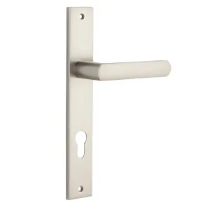 Osaka Lever - Rectangular - Satin Nickel - Entrance by Iver, a Door Hardware for sale on Style Sourcebook