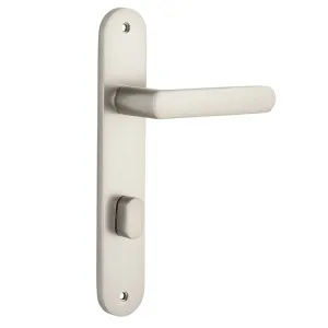 Osaka Lever - Oval - Satin Nickel - Privacy by Iver, a Door Hardware for sale on Style Sourcebook