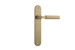 Berlin Lever - Oval - Brushed Brass by Iver, a Door Hardware for sale on Style Sourcebook