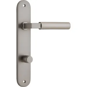 Berlin Lever - Oval - Satin Nickel - Privacy by Iver, a Door Hardware for sale on Style Sourcebook