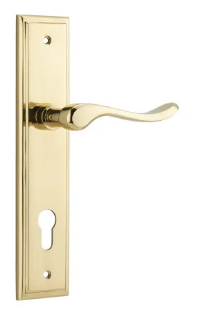 Stirling Lever - Stepped - Polished Brass - Entrance by Iver, a Door Hardware for sale on Style Sourcebook