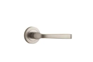 Annecy Lever - Round Rose - Satin Nickel by Iver, a Door Hardware for sale on Style Sourcebook