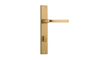 Annecy Lever - Rectangular - Brushed Brass - Privacy by Iver, a Door Hardware for sale on Style Sourcebook