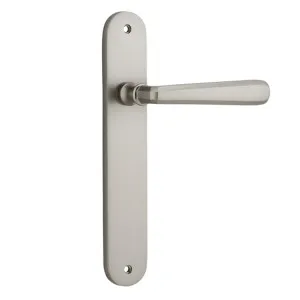 Copenhagen Lever - Oval - Satin Nickel by Iver, a Door Hardware for sale on Style Sourcebook
