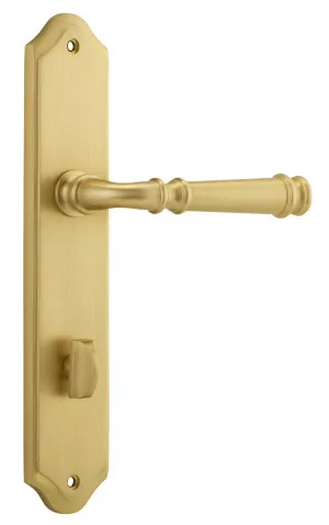 Verona Lever - Shouldered - Brushed Brass - Privacy by Iver, a Door Hardware for sale on Style Sourcebook