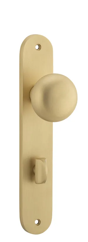 Cambridge Knob - Oval - Brushed Brass - Privacy by Iver, a Door Hardware for sale on Style Sourcebook