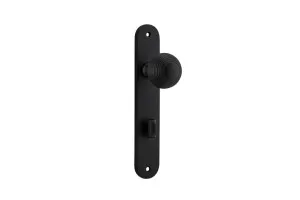 Guildford Knob - Oval - Matt Black - Privacy by Iver, a Door Hardware for sale on Style Sourcebook