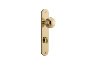 Guildford Knob - Oval - Polished Brass - Privacy by Iver, a Door Hardware for sale on Style Sourcebook