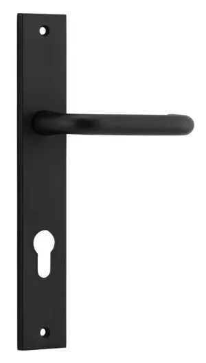 Oslo Lever - Rectangular - Matt Black - Entrance by Iver, a Door Hardware for sale on Style Sourcebook