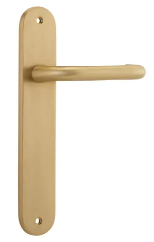 Oslo Lever - Oval - Brushed Brass by Iver, a Door Hardware for sale on Style Sourcebook