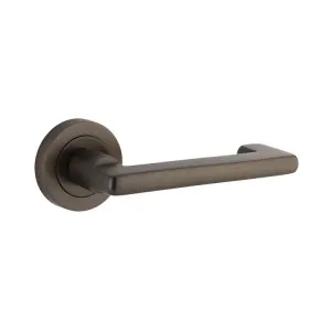 Baltimore Return Lever - Round Rose - Signature Brass by Iver, a Door Hardware for sale on Style Sourcebook