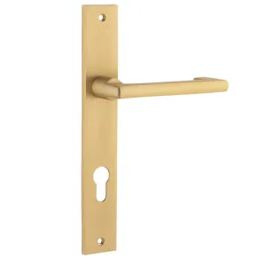 Baltimore Return Lever - Rectangular - Brushed Brass - Entrance by Iver, a Door Hardware for sale on Style Sourcebook