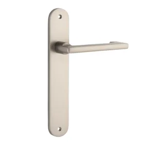 Baltimore Return Lever - Oval - Satin Nickel by Iver, a Door Hardware for sale on Style Sourcebook