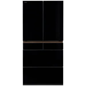 Hitachi 670L Multi Drawer French Door Refrigerator Crystal Black Glass R-GW670TAXK by Hitachi, a Refrigerators, Freezers for sale on Style Sourcebook