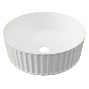 Allure Flute Basin 365mm White Matt by Timberline, a Basins for sale on Style Sourcebook