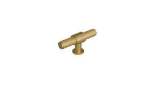 Duke T Bar 80mm Brushed Gold Handle by Timberline, a Cabinet Hardware for sale on Style Sourcebook