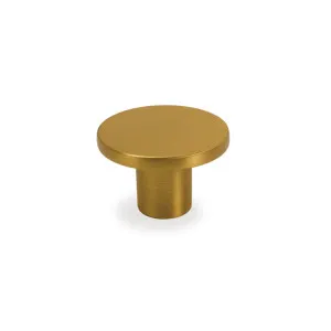 Flat Knob 26mm Satin Gold Handle by Timberline, a Cabinet Hardware for sale on Style Sourcebook