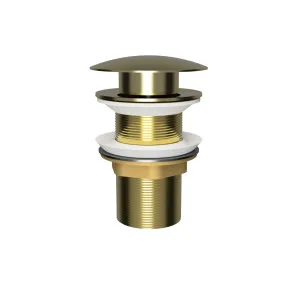 Brushed Gold Pop Up Waste with Ceramic Cover. No Overflow by Timberline, a Traps & Wastes for sale on Style Sourcebook