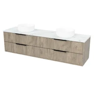 Emmett Vanity 1800mm Double WG Basins SilkSurface AC Top Wall hung by Timberline, a Vanities for sale on Style Sourcebook