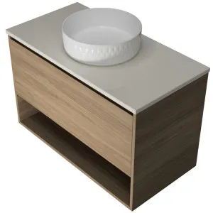 Kansas Vanity 900mm Centre WG Basin SilkSurface AC Top Wall hung by Timberline, a Vanities for sale on Style Sourcebook