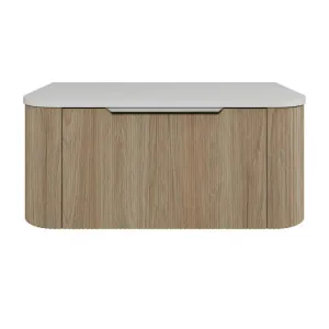 Santos Vanity 900mm Centre WG Basin SilkSurface AC Top Wall hung by Timberline, a Vanities for sale on Style Sourcebook