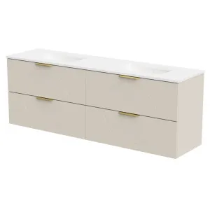 Sutherland House Vanity 1800mm Double WG Basins SilkSurface UC Top Wall Hung by Timberline, a Vanities for sale on Style Sourcebook