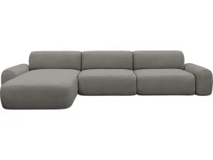 Beckett Isla Soft Grey Chaise Sofa - 3 Seater by James Lane, a Sofas for sale on Style Sourcebook