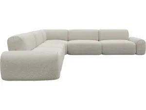 Beckett Boucle Ivory Modular Corner Sofa - 7 Piece by James Lane, a Sofas for sale on Style Sourcebook