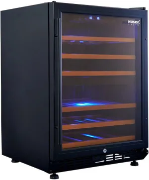 Husky 44 Bottle Dual Zone Wine Storage Cabinet HUS-WC54D-BK-ZY by Husky, a Wine Fridges for sale on Style Sourcebook