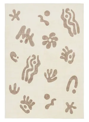 Esilda Brown Abstract Washable Rug by Miss Amara, a Kids Rugs for sale on Style Sourcebook