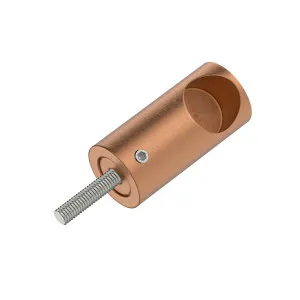 Round DIY Glass to Rail Fitting with Thread Brushed Rose Gold by Estelle, a Door Hardware for sale on Style Sourcebook