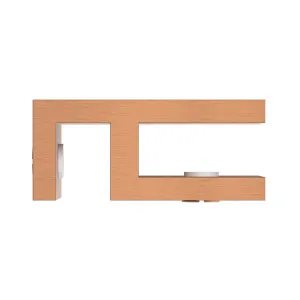 Boston Glass to Glass 90 Degree Clamp Brushed Rose Gold by Estelle, a Bathroom Fixtures for sale on Style Sourcebook