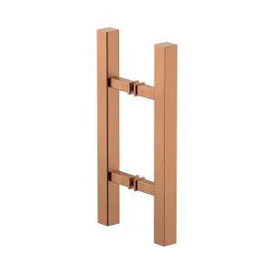 Square Double Pull Door Handle Ladder Style 310mm Brushed Rose Gold by Estelle, a Door Knobs & Handles for sale on Style Sourcebook