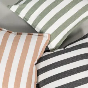Stripe Cushion - 100% Cotton, Green - Canningvale by Canningvale, a Sheets for sale on Style Sourcebook