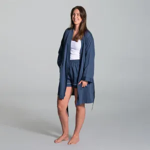 Women's Alessia Robe - Bamboo Cotton, 12-18, Navy Blue - Canningvale by Canningvale_Alessia, a Bathrobes for sale on Style Sourcebook