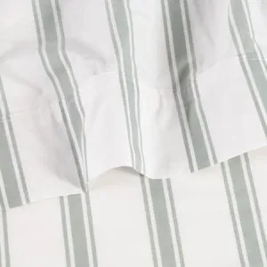 Modella Stripe Sheet Set - 100% Cotton, Super King, White - Canningvale by Canningvale, a Sheets for sale on Style Sourcebook