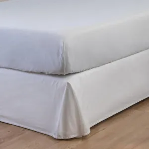 Vintage Valance - Softwash Cotton, King, Smokey Grey Melange - Canningvale by Canningvale, a Sheets for sale on Style Sourcebook