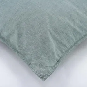 Vintage Cushion - Softwash Cotton, Extra Large, Forest Green Melange - Canningvale by Canningvale, a Cushions, Decorative Pillows for sale on Style Sourcebook