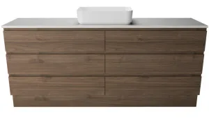 Ashton Vanity 1800mm Centre WG Basin SilkSurface AC Top Floor standing, Notaio Walnut by Timberline, a Vanities for sale on Style Sourcebook