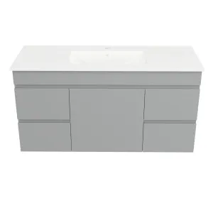 Bargo Vanity 1200mm Centre Bowl Alpha Top Wall hung, Dark Grey Satin by Timberline, a Vanities for sale on Style Sourcebook
